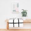 imageMONDAY MOOSE Bath Mat with Modern Grid Design Microfiber Absorbent Non Slip Tufted Rug for Floor Shower or Kitchen 20x32 inch BlackBlack
