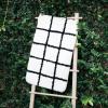 imageMONDAY MOOSE Bath Mat with Modern Grid Design Microfiber Absorbent Non Slip Tufted Rug for Floor Shower or Kitchen 20x32 inch BlackBlack