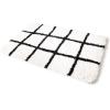 imageMONDAY MOOSE Bath Mat with Modern Grid Design Microfiber Absorbent Non Slip Tufted Rug for Floor Shower or Kitchen 20x32 inch BlackBlack