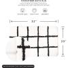 imageMONDAY MOOSE Bath Mat with Modern Grid Design Microfiber Absorbent Non Slip Tufted Rug for Floor Shower or Kitchen 20x32 inch BlackBlack