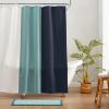 imageMONDAY MOOSE Bath Mat with Scalloped Wavy Ripple Design Microfiber Absorbent Non Slip Tufted Rug for Floor Shower or Kitchen 20x32 inch BlueBlue