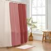 imageMONDAY MOOSE Bath Mat with Scalloped Wavy Ripple Design Microfiber Absorbent Non Slip Tufted Rug for Floor Shower or Kitchen 20x32 inch BluePink