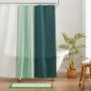 imageMONDAY MOOSE Bath Mat with Scalloped Wavy Ripple Design Microfiber Absorbent Non Slip Tufted Rug for Floor Shower or Kitchen 20x32 inch BlueTeal Green