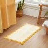 imageMONDAY MOOSE Bath Mat with Scalloped Wavy Ripple Design Microfiber Absorbent Non Slip Tufted Rug for Floor Shower or Kitchen 20x32 inch BlueYellow