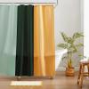 imageMONDAY MOOSE Colorful Waffle Weave Shower Curtain with Rustproof Metal Grommet Holes for Bathroom Machine Washable Hooks Included 72x72 inch CreamDark TealGreenYellow
