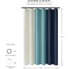imageMONDAY MOOSE Colorful Waffle Weave Shower Curtain with Rustproof Metal Grommet Holes for Bathroom Machine Washable Hooks Included 72x72 inch CreamDark TealLight BlueBlue