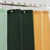 imageMONDAY MOOSE Colorful Waffle Weave Shower Curtain with Rustproof Metal Grommet Holes for Bathroom Machine Washable Hooks Included 72x72 inch CreamDark TealGreenYellow