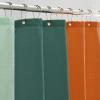imageMONDAY MOOSE Colorful Waffle Weave Shower Curtain with Rustproof Metal Grommet Holes for Bathroom Machine Washable Hooks Included 72x72 inch Light BlueBlueDark TealOrange
