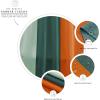 imageMONDAY MOOSE Colorful Waffle Weave Shower Curtain with Rustproof Metal Grommet Holes for Bathroom Machine Washable Hooks Included 72x72 inch Light BlueBlueDark TealOrange
