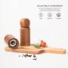 imageMONDAY MOOSE Manual Refillable Acacia Wood Salt and Pepper Grinder Spice Mill Set Small 2pcs  Grinders2pcs  Grinders