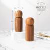 imageMONDAY MOOSE Manual Refillable Acacia Wood Salt and Pepper Grinder Spice Mill Set Small 2pcs  Grinders2pcs  Grinders