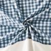 imageMONDAY MOOSE Scalloped Farmhouse Rustic Picnic Style Decoration Rectangle Natural Stonewashed Cotton Tablecloth for Kitchen Dining Room Restaurant 55x70 inch Scalloped SageBlueWhite