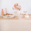 imageMONDAY MOOSE Scalloped Farmhouse Rustic Picnic Style Decoration Rectangle Natural Stonewashed Cotton Tablecloth for Kitchen Dining Room Restaurant 55x70 inch Scalloped SageBeigeWhite Stripes