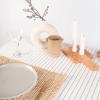 imageMONDAY MOOSE Scalloped Farmhouse Rustic Picnic Style Decoration Rectangle Natural Stonewashed Cotton Tablecloth for Kitchen Dining Room Restaurant 55x70 inch Scalloped SageWhiteBlack Stripes
