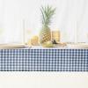 imageMONDAY MOOSE Scalloped Farmhouse Rustic Picnic Style Decoration Rectangle Natural Stonewashed Cotton Tablecloth for Kitchen Dining Room Restaurant 55x70 inch Scalloped SageBlueWhite