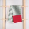 imageMONDAY MOOSE Scalloped Farmhouse Rustic Picnic Style Decoration Rectangle Natural Stonewashed Cotton Tablecloth for Kitchen Dining Room Restaurant 55x70 inch Scalloped SageRedGreen