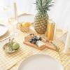 imageMONDAY MOOSE Scalloped Farmhouse Rustic Picnic Style Decoration Rectangle Natural Stonewashed Cotton Tablecloth for Kitchen Dining Room Restaurant 55x70 inch Scalloped SageYellowBeige