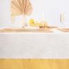 imageMONDAY MOOSE Scalloped Farmhouse Rustic Picnic Style Decoration Rectangle Natural Stonewashed Cotton Tablecloth for Kitchen Dining Room Restaurant 55x70 inch Scalloped SageWhiteYellow