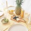 imageMONDAY MOOSE Scalloped Farmhouse Rustic Picnic Style Decoration Rectangle Natural Stonewashed Cotton Tablecloth for Kitchen Dining Room Restaurant 55x70 inch Scalloped SageYellowBeige