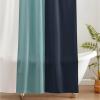 imageMONDAY MOOSE Colorful Waffle Weave Shower Curtain with Rustproof Metal Grommet Holes for Bathroom Machine Washable Hooks Included 72x72 inch CreamDark TealLight BlueBlue
