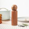 imageMONDAY MOOSE Manual Refillable Acacia Wood Salt and Pepper Grinder Spice Mill Set Small 2pcs  Grinders1pc  Grinder
