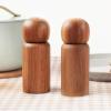 imageMONDAY MOOSE Manual Refillable Acacia Wood Salt and Pepper Grinder Spice Mill Set Small 2pcs  Grinders2pcs  Grinders