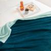 imageMONDAY MOOSE Cozy Fleece Throw Blanket with Pom Pom Fringe Super Soft Lightweight Blanket DoubleSided Designs for Couch Bed Sofa Home Decor 50x60 inch Slate GrayPastel BlueBlueLight Aqua