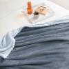 imageMONDAY MOOSE Cozy Fleece Throw Blanket with Pom Pom Fringe Super Soft Lightweight Blanket DoubleSided Designs for Couch Bed Sofa Home Decor 50x60 inch Slate GrayPastel BlueSlate GrayPastel Blue