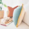 imageMONDAY MOOSE Decorative Throw Pillow Covers Cushion Cases Set of 2 Soft Velvet Pom Poms DoubleSided Designs Mix and Match for Home Decor Pillow Inserts Not Included 18x18 inch GreenBlueOrangeTeal