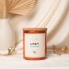 imageMONDAY MOOSE Scented Candle 126oz AllNatural Soy Wax Cotton Wick Candle Glass Jar and Cork Lid with Essential Oils BergamotLinen
