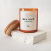 imageMONDAY MOOSE Scented Candle 126oz AllNatural Soy Wax Cotton Wick Candle Glass Jar and Cork Lid with Essential Oils BergamotSea Salt