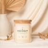 imageMONDAY MOOSE Scented Candle 126oz AllNatural Soy Wax Cotton Wick Candle Glass Jar and Cork Lid with Essential Oils CoconutCoconut