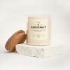 imageMONDAY MOOSE Scented Candle 126oz AllNatural Soy Wax Cotton Wick Candle Glass Jar and Cork Lid with Essential Oils CoconutCoconut