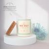 imageMONDAY MOOSE Scented Candle 126oz AllNatural Soy Wax Cotton Wick Candle Glass Jar and Cork Lid with Essential Oils CoconutSea Salt