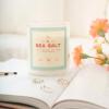 imageMONDAY MOOSE Scented Candle 126oz AllNatural Soy Wax Cotton Wick Candle Glass Jar and Cork Lid with Essential Oils CoconutSea Salt
