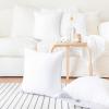 imageMONDAY MOOSE Throw Pillow Inserts Set of 4 White Soft Microfiber Piping Designs Square Pillows for Bed Couch Sofa 4Pack 20x20 inch4pack