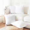 imageMONDAY MOOSE Throw Pillow Inserts Set of 4 White Soft Microfiber Piping Designs Square Pillows for Bed Couch Sofa 4Pack 20x20 inch4pack