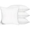 imageMONDAY MOOSE Throw Pillow Inserts Set of 4 White Soft Microfiber Piping Designs Square Pillows for Bed Couch Sofa 4Pack 20x20 inch4pack