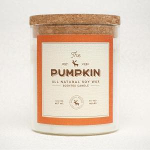 imageMONDAY MOOSE Scented Candle 126oz AllNatural Soy Wax Cotton Wick Candle Glass Jar and Cork Lid with Essential Oils CoconutPumpkin