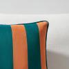 imageMONDAY MOOSE Christmas Decorative Throw Pillow Covers Cushion Cases Set of 2 Soft Velvet Striped Piping Edge Designs Pillow Inserts Not Included RedWhite 18x18 inchCoralDark Teal