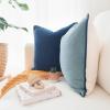 imageMONDAY MOOSE Decorative Throw Pillow Covers Cushion Cases Set of 2 Soft Velvet Modern DoubleSided Designs Mix and Match for Home Decor Pillow Inserts Not Included 14x14 inch OrangeTealBlueBeige