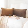 imageMONDAY MOOSE Decorative Throw Pillow Covers Cushion Cases Set of 2 Soft Velvet Modern DoubleSided Designs Mix and Match for Home Decor Pillow Inserts Not Included 14x14 inch OrangeTealBrownBeige