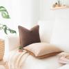 imageMONDAY MOOSE Decorative Throw Pillow Covers Cushion Cases Set of 2 Soft Velvet Modern DoubleSided Designs Mix and Match for Home Decor Pillow Inserts Not Included 14x14 inch OrangeTealBrownBeige