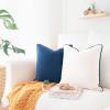 imageMONDAY MOOSE Decorative Throw Pillow Covers Cushion Cases Set of 2 Soft Velvet Modern DoubleSided Designs Mix and Match for Home Decor Pillow Inserts Not Included 14x14 inch OrangeTealBlueBeige