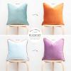 imageMONDAY MOOSE Decorative Throw Pillow Covers Cushion Cases Set of 2 Soft Velvet Modern DoubleSided Designs Mix and Match for Home Decor Pillow Inserts Not Included 14x14 inch OrangeTealPurpleTeal