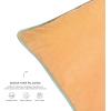 imageMONDAY MOOSE Decorative Throw Pillow Covers Cushion Cases Set of 2 Soft Velvet Modern DoubleSided Designs Mix and Match for Home Decor Pillow Inserts Not Included 14x14 inch OrangeTealOrangeTeal