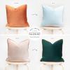 imageMONDAY MOOSE Decorative Throw Pillow Covers Cushion Cases Set of 2 Soft Velvet Modern DoubleSided Designs Mix and Match for Home Decor Pillow Inserts Not Included 14x14 inch OrangeTealOrangeGreen