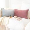 imageMONDAY MOOSE Decorative Throw Pillow Covers Cushion Cases Set of 2 Soft Velvet Modern DoubleSided Designs Mix and Match for Home Decor Pillow Inserts Not Included 14x14 inch OrangeTealPurpleGreen