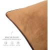 imageMONDAY MOOSE Decorative Throw Pillow Covers Cushion Cases Set of 2 Soft Velvet Modern DoubleSided Designs Mix and Match for Home Decor Pillow Inserts Not Included 14x14 inch OrangeTealBrownBeige