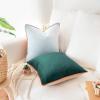 imageMONDAY MOOSE Decorative Throw Pillow Covers Cushion Cases Set of 2 Soft Velvet Modern DoubleSided Designs Mix and Match for Home Decor Pillow Inserts Not Included 14x14 inch OrangeTealOrangeGreen